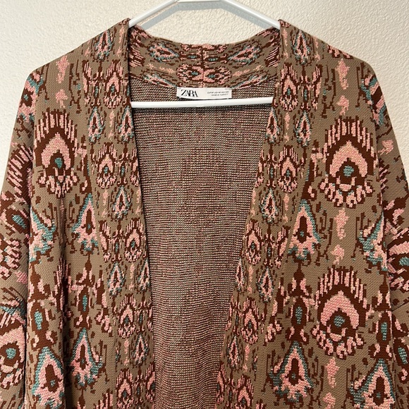 ZARA JACQUARD KNIT KIMONO JACKET SPECIAL EDITION S - Picture 4 of 5
